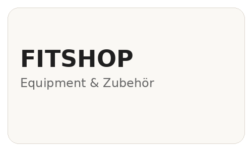 Fitshop Empfehlung